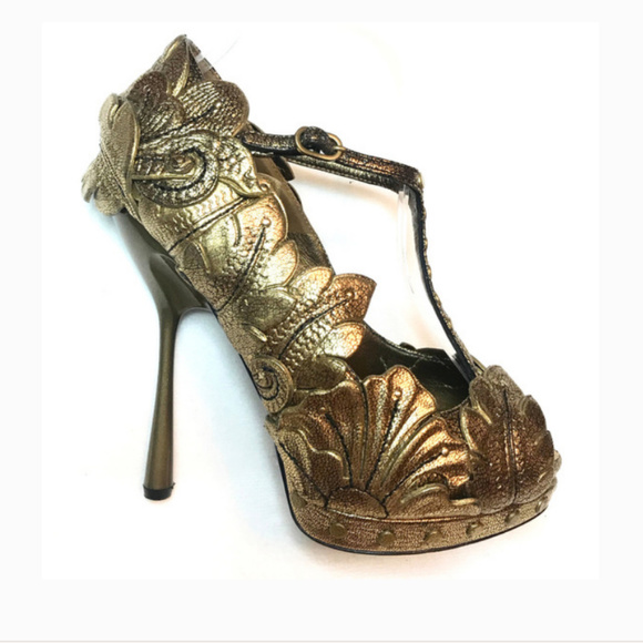 AUT Couture Floral Applique platform heels - Picture 8 of 8